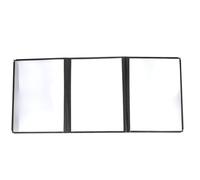 QUMIIRITY Protège-menu Pliant A4 en Pvc Noir pour Restaurant et Hôtel, Couverture de Menu Résistante et Pratique pour Affichage et Protection des Menus