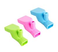 QUMIIRITY Rallonge De Robinet Garçon Et Filles 3 Pièces Vert Bleu Rose En Silicone Pour Salle De Bain Facilitation Du Lavage Des Mains Pour Tout-petits Et Garçon Et Filles