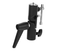 QUMIIRITY Support De Flash h en Alliage D’Aluminium Robuste pour Trépied Photo, Adaptateur Multifonction pour Lampe Torche Et Parapluie, Usage Extérieur Et Studio, Compact Et Stable, Noir