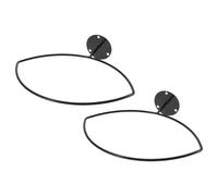 QUMIIRITY Support Mural pour Football en Fer Noir 2 Pièces, Porte-Ballon Solide et Résistant pour Rangement à Domicile ou Comptoir de Magasin