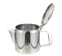 QUMIIRITY Théière Bouilloire en Acier Inoxydable Épais pour Maison et Café, Bouilloire Chauffante Multifonction pour Préparer Flocons D'avoine et Soupes Instantanées