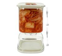 Qumiuu Bocaux à Cornichons avec Couvercles | Récipient de Fermentation Alimentaire avec Passoire Intégrée - Bocal Hermétique pour Condiments et | pour Cuisine Légumes Confiserie Salade Farine Sucre