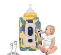 Qumiuu Chauffe-biberon portable, sac chauffe-biberon USB | Chauffe-biberon portable USB Chauffe-lait numérique | Sac de biberon réglable à 5 vitesses, conservation de la chaleur pour bouteille de lait