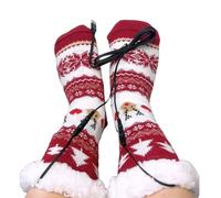 Qumiuu Chaussons Chauffants pour Femmes | Vêtements Chauds Anti-Dérapants | Chaussettes d'hiver D'Intérieur,pour Femmes Hommes Adultes Bureau Appartement Chambre Salon Vacances Voyage Yoga Détente