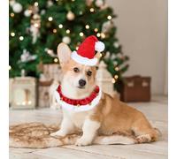 Qumiuu Collier de Noël pour Chien | Accessoire pour Chat et Animal de Compagnie Lors des Fêtes,Collier Amusant pour Animaux avec Clochette Idéal Fêtes Mariage Randonnée Extérieur Maison