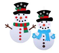 Qumiuu Décoration de Noël en Feutrine - Accessoires DIY pour Tableau Feutrine Bonhomme de Neige Raffiné,Art Mural De Bonhomme De Neige Pratique Et Robuste Jeu en Feutre Coloré | pour Décoration