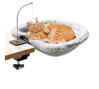 Qumiuu Lit pour Chat Fixé au Bureau,Hamac Anti-dérapant pour Chaton et Chat | Perchoir Hamac,pour Intérieur, Salon, Chambre, Espace Détente et Jeu