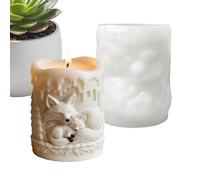 Qumiuu Moule en silicone pour bougie - Outil de Projet de Décoration Créative - Moule Bougie Thème Animal Arbre de Noël,Pour plâtre, argile, débutants, expérimentés, projets scolaires,