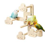 Qumiuu Perchoirs pour Perruches | Perchoir avec Mangeoire Intégrée,Accessoire de Cage Balançoire Jouet pour Perruches Et Perroquets pour Jeu D'intérieur Exercice Maison Repos Extérieur