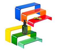 Qumiuu Présentoir de Rangement | 6 Étagères Organisatrices Polyvalentes,Set de Présentation pour Table de Dessert,pour le salon la chambre la cuisine les jouets les figurines