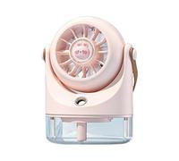 Qumiuu Ventilateur à Brume - Rechargeable, puissant refroidissement par brume,Petit ventilateur à piles pour usage nomade,Pour Maison Chambre Bureau Été Extérieur Voyage Camping Pêche