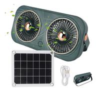 Qumiuu Ventilateur d'Extraction Solaire pour Abri | Avec Ventilateur Solaire 20W - Compact Étanche Économique pour Extérieur Garage Véranda Abri Camping
