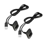 QUMOX 2Pack Câble de charge de 1,5 m pour Xbox 360, contrôleur sans fil Câble de charge USB compatible avec Microsoft Xbox360 / Xbox 360 Slim sans fil jeux contrôleur