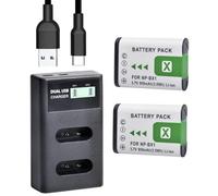 QUMOX 2pcs 950mAh NP-BX1 Batterie + LCD Double Chargeur USB avec Port Type C pour NP-BX1/M8 DSC-HX80, HX90V, HX95, HX99, HX350, RX1, RX1R II, RX100 (II/III/IV/V/VA/VI) HDR-AS50, AS300