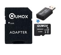 Qumox Carte Mémoire Micro-SD 128 go SDHC/SDXC + Adaptateur +lecteur USB MICRO SD 100% Réel Class 10 Lecture 80Mb/s / écriture 40Mb/s