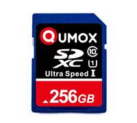 QUMOX Carte Mémoire SDXC 256 Go UHS-I Classe 10 - Jusqu’à 80 Mo/s Lecture, 60 Mo/s Écriture - Carte SD Ultra Rapide pour Appareils Photo Reflex, Vidéo, Jeux, Dashcam et Enregistrement 4K Full HD