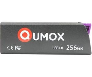 QUMOX Clé USB 3.0 256 Go Haute Vitesse, Compatible Windows, Mac et Linux