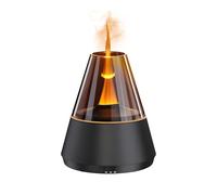 QUMOX Diffuseur d'arômes A9 Flame 150 ML | Crée une atmosphère chaleureuse et confortable grâce à une douce simulation de flamme et un éclairage multicolore dégradé.