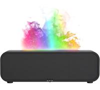 QUMOX Diffuseur d'arômes et humidificateur Flame avec télécommande - 250 ml, brume ultrasonique silencieuse, effet flamme changeant de couleur, minuterie (2 h/4 h/6 h), diffuseur d'huiles essentielles