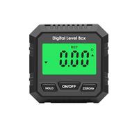 QUMOX Jauge d'angle numérique Rapporteur magnétique Inclinomètre Niveau Détecteur d'angle Cube d'angle Boîte de Niveau avec Base magnétique et rétroéclairage(Noir)