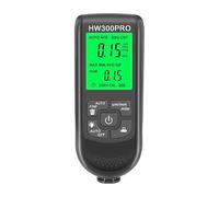 QUMOX Jauge d'épaisseur de revêtement numérique portable, fonction d'arrêt automatique, plage de 0 à 2000 UM, outil de mesure de revêtement pour laboratoire de voiture (noir)