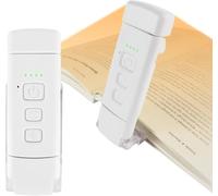 Qumox Lampe de Lecture Rechargeable USB - Clip Flexible, 3 Températures de Couleur, 5 Niveaux de Luminosité, Lampe LED Portable pour Lire au Lit, Livres, Bureau, Voyage