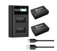 QUMOX LP-E17 Lot de 2 Batteries et Double Chargeur pour EOS R50 RP R10 R8, Rebel T8i, T7i, T6i, T6s, SL2, SL3, EOS M3, M5, M6, EOS 200D, 77D, 750D, 760D, 800D, 8000D, Appareil Photo Reflex numérique