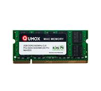 QUMOX Mac memoire RAM 2Go PC2-6300 PC2-6400 800MHz DDR2 SODIMM Compatible with iMac et Macbook mémoire