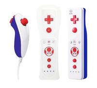 QUMOX Manette MotionPlus avec télécommande et Nunchuk pour Wii Version Toad