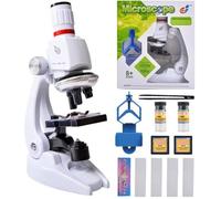 Qumox Microscope Enfant Jouet pour Enfants 100x 400x 1200x Grossissement Scientifique Coffret Microscope pour Kids l'éducation