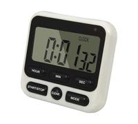 QUMOX Minuteur de Cuisine numérique LCD Grand écran - Compte à rebours et chronomètre, Alarme, 24 Heures, magnétique (Noir)