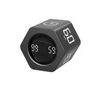 Qumox Minuteur Pomodoro F6 - Minuteur Hexagonal à Gravité, Silencieux, avec Vibration, Alerte Sonore et Recharge USB - pour Travail, Études, TDAH, Gestion du Temps