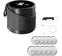 Qumox Pompe à Vide Automatique pour Bocaux Mason - Rechargeable USB-C, 5 Couvercles Hermétiques (2 Tailles) pour Bocaux Mason à Large Ouverture, Aspiration Puissante 75 kPa