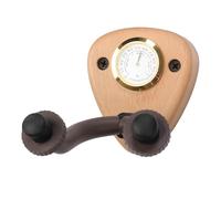 QUMOX Support mural en bois pour guitare avec hygromètre, support mural en forme de U, support mural pour guitare acoustique, électrique, banjo, basse, cadeau