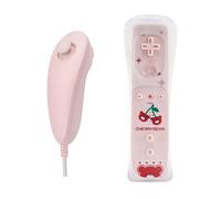 QUMOX Télécommande Wii et Nunchuck, Logo de l'ours Cerise, compatibles avec la Console pour Wii/Wii U (Motion Plus Non Incluse)