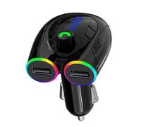 Qumox Transmetteur FM Bluetooth 5.0 Lecteur MP3 Adaptateur Radio sans Fil Kit Émetteur FM Voiture Chargeur Dual USB Ports