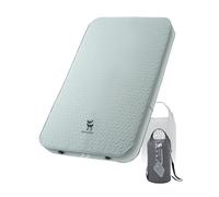 Qunature Matelas de Camping Auto-gonflant 10 cm - Mousse + Air, Structure Télescopique en Y, R-Value 6, Double/Solo, Compact & Portable, Étanche, pour Randonnée/Tente/Van