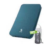 Qunature Matelas de Camping Auto-gonflant 10 cm - Mousse + Air, Structure Télescopique en Y, R-Value 6, Double/Solo, Compact & Portable, Étanche, pour Randonnée/Tente/Van