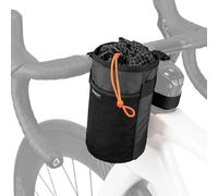 Qunature Sacoche Vélo Guidon Étanche 1L Noir | Sac Porte Gourde Isotherme avec Fixation 3 Points pour VTT, Vélo Route, Bikepacking et Cyclisme Outdoor
