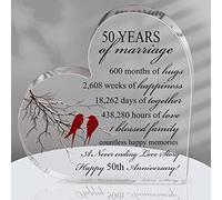 Qunclay Cadeau d'anniversaire de Mariage pour 50e Ans de Mariage, Cadeau Souvenir de Mariage, Cadeau pour Couple, Parent, Femme, Maman, Mari, épouse