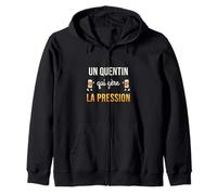 Qunetin Qui Gère la Pression Humour Bière Cadeau Apéro Sweat à Capuche