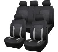 QUNINE Voiture Ensembles de Housses Siège pour Hyundai Bayon/Bayon Hybrid Crossover SUV 2021-Present, Nonslip Confortables Respirant Lavable Housses de Siège Auto Couvre Voiture Interieu,4 Grey