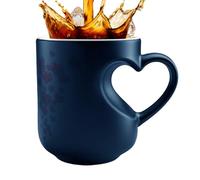Quniwokid Tasse À Changement De Couleur, Tasse En Céramique Romantique, Tasses En Forme De Cœur De 325 Ml, Pour Couples Pause Voyage Fête Soir Matin Travail Cuisine