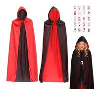 Qunkun Cape de vampire pour enfant - Cape d'Halloween pour enfant - Costume de vampire pour fille - 90 cm