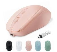 Quntee Souris Bluetooth USB C rechargeable sans fil pour MacBook Pro/Air/ordinateur, souris silencieuse Bluetooth de type C pour Mac/ordinateur portable/tablette/PC/Windows