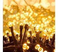 Quntis 10M 100 LEDs Guirlande Lumineuse Blanc Chaude Intérieur Extérieur, 8 Modes d'éclairage, Décoration Lumineuse de Fête Noël Soirée Mariage, Décor Maison Jardin Terrasse Pergola