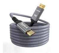 Quntis Câble USB C vers HDMI 4K 3M, Type-C avec Connecteur Plaqué Or en Aluminium Compatible avec iPad Pro, iPhone 16, MacBook Pro, Galaxy, Surface