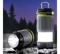 Quntis Lampe Camping USB Rechargeable, Lampe Camping LED Pliable, Magnétique et Suspendue, Lanterne Camping avec 3 Modes de Luminosité Réglables pour Camping, Bricolage, Secours, Garage, Cave