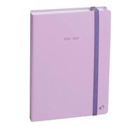 Quo Vadis - 1 Agenda Journalier Eurotextagenda - Collection Silk - Couleur Pastel Parme - Format 12 x 17 cm - Août 2026 à Août 2027