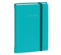 Quo Vadis - 1 Agenda Journalier Eurotextagenda - Collection Silk - Couleur Turquoise - Format 12 x 17 cm - Août 2025 à Août 2026